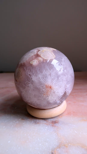 Large Flower Amethyst Sphere