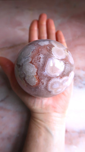 Large Flower Amethyst Sphere