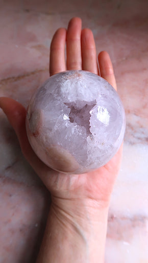 Large Flower Amethyst Sphere