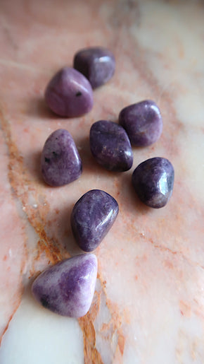 Lepidolite Tumbles