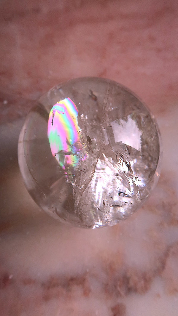 Clear Quartz Sphere (with rainbows)