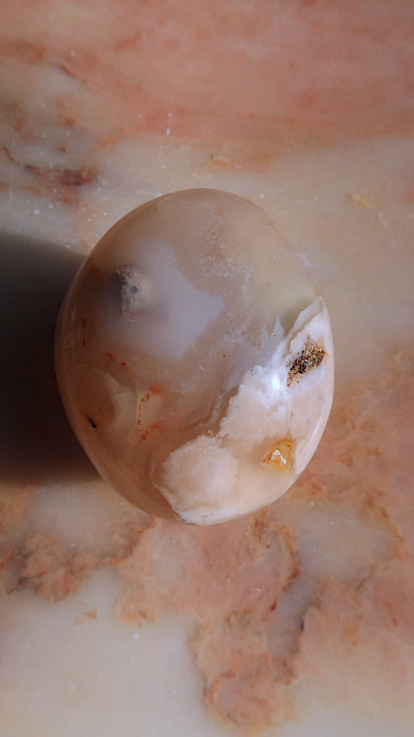 Pastel Flower Agate Palm Stone