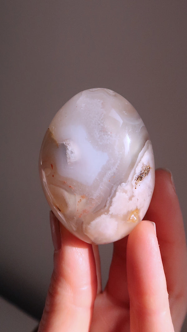 Pastel Flower Agate Palm Stone