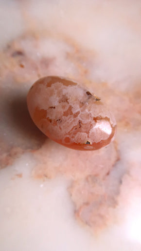 Pink Flower Agate Pocket Stone