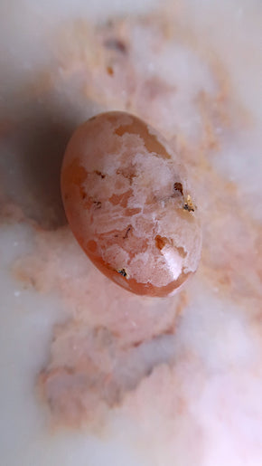 Pink Flower Agate Pocket Stone