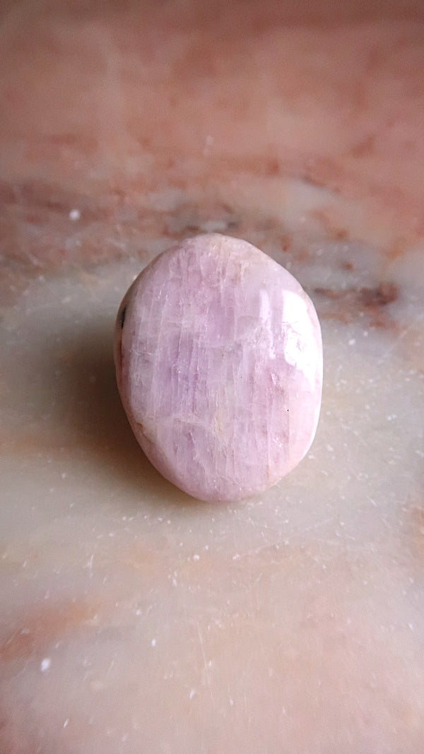 Pink Kunzite Palm Stone