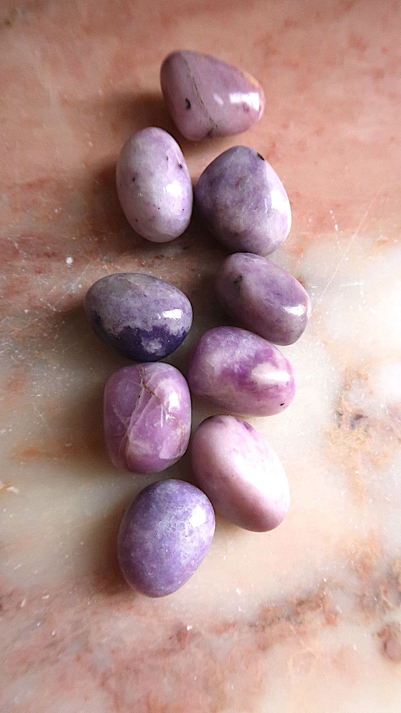 Lepidolite Tumbles