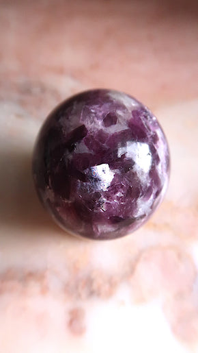 Deep purple Lepidolite Sphere