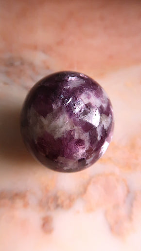 Deep purple Lepidolite Sphere