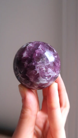 Deep purple Lepidolite Sphere