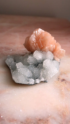 Special Apophyllite With Stilbite Flower