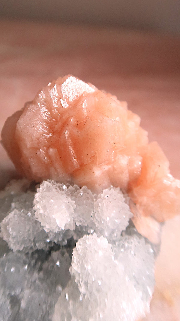 Special Apophyllite With Stilbite Flower
