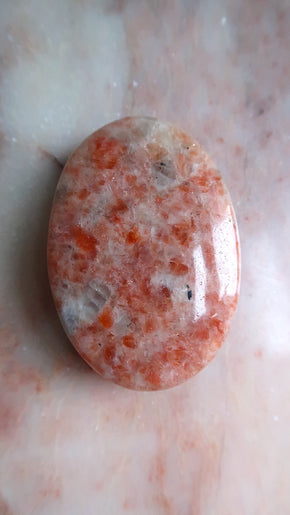 Large Sunstone Palm Stone