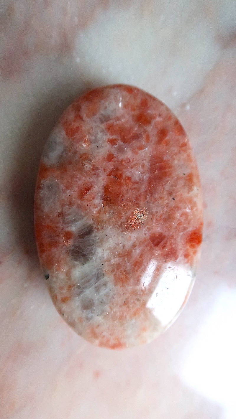 Large Sunstone Palm Stone