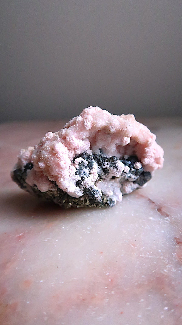 Pink Rhodochrosite Calcite Cluster