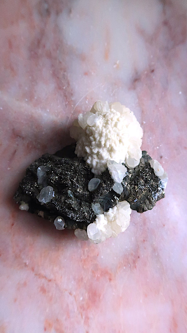 Sphalerite Quartz and Pyrite Cluster