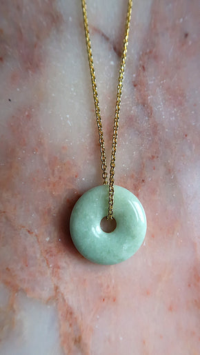 Pastel Green Jade Necklace