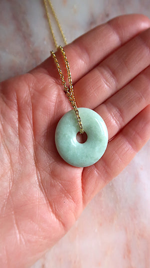 Pastel Green Jade Necklace