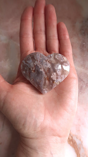 Flower Agate Heart