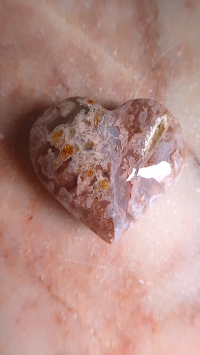 Flower Agate Heart