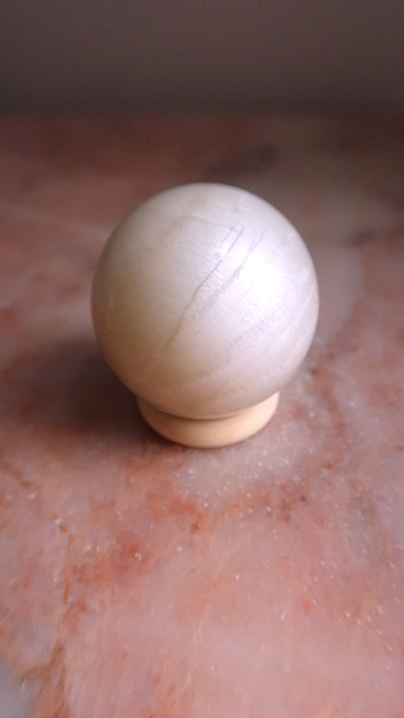 White Moonstone Sphere