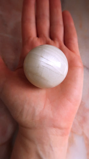 White Moonstone Sphere