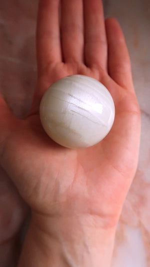 White Moonstone Sphere