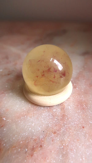 Yellow Fluorite Sphere