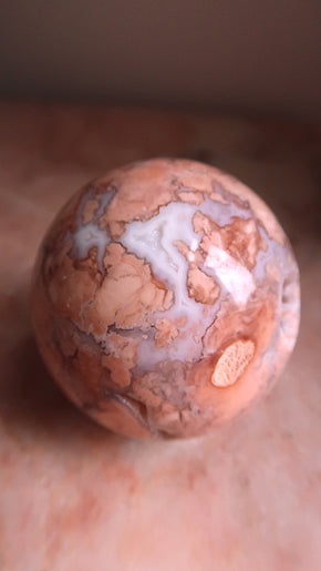 Large Pink & Lilac Agate Sphere