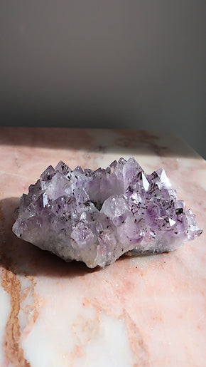 Amethyst Cluster Tea Light Holder