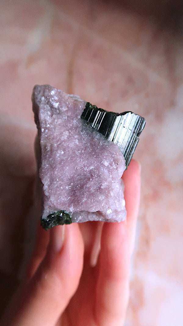 Black Tourmaline & Lepidolite