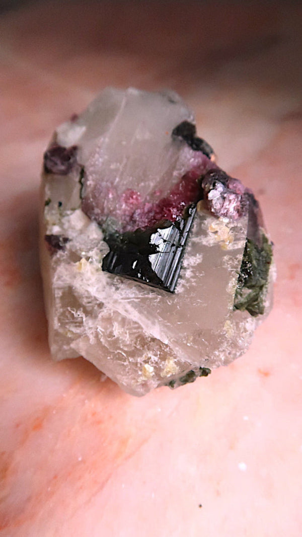 Pink Black Green Tourmaline
