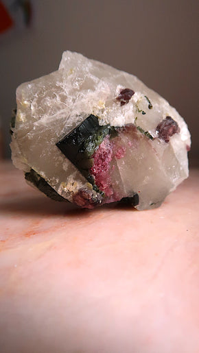 Pink Black Green Tourmaline