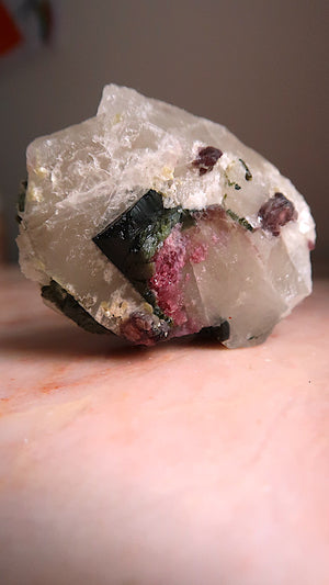 Pink Black Green Tourmaline