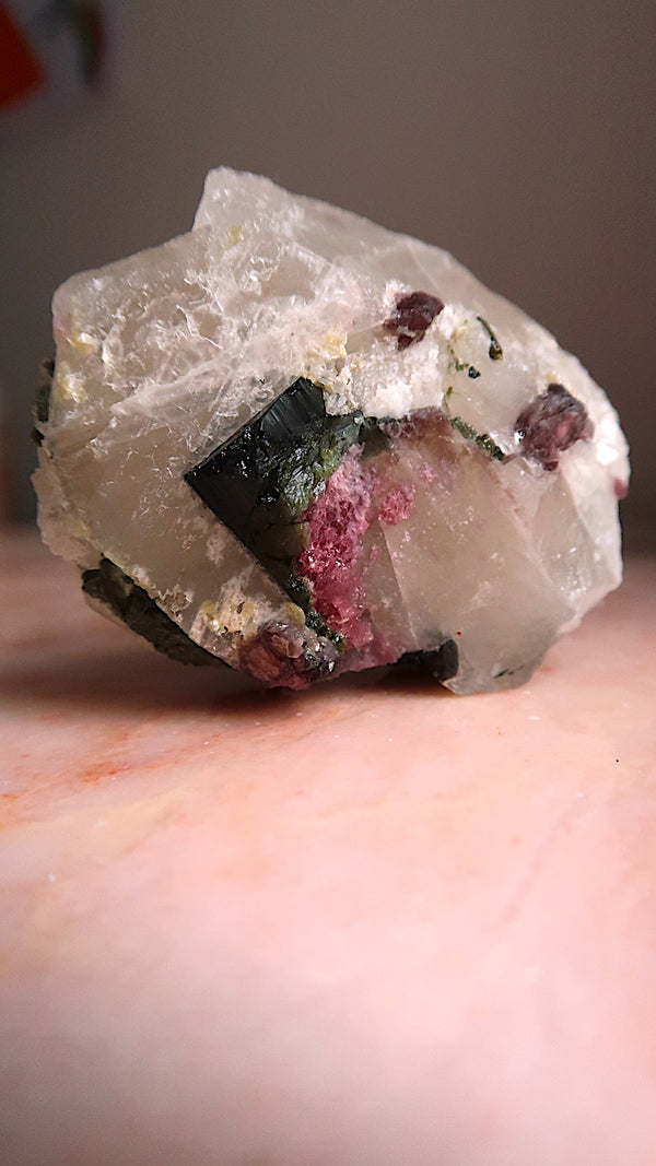 Pink Black Green Tourmaline