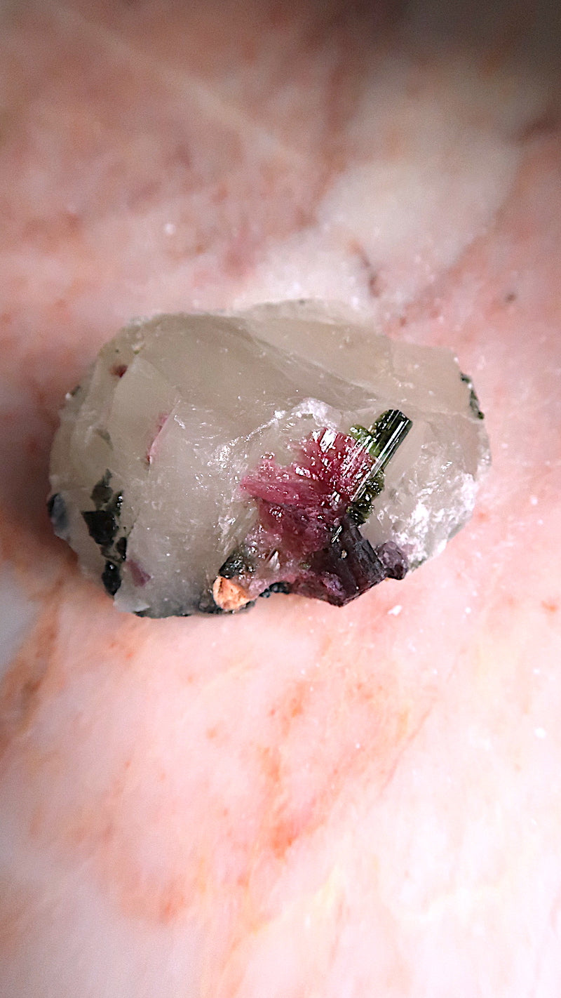 Pink Black Green Tourmaline