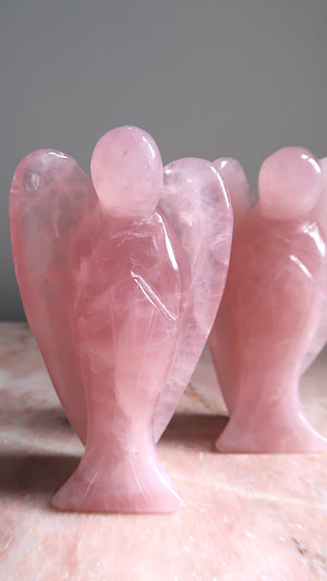 Large Rose Quartz Angel (Very Pink)
