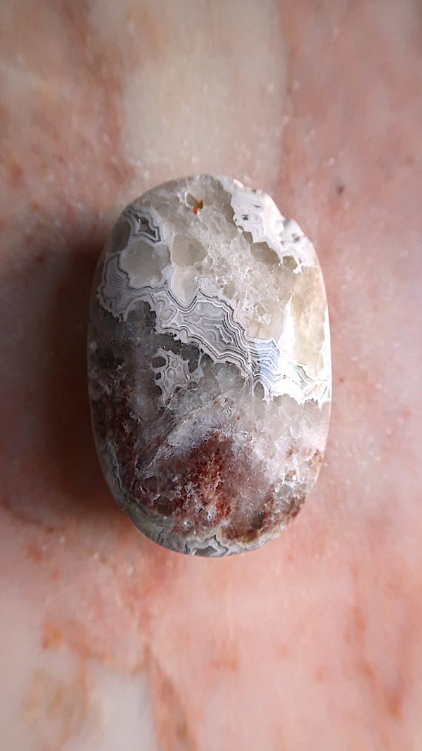 Crazy Lace Agate Palm Stone