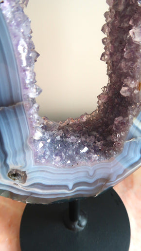 Extra Large Natural Agate With Amethyst