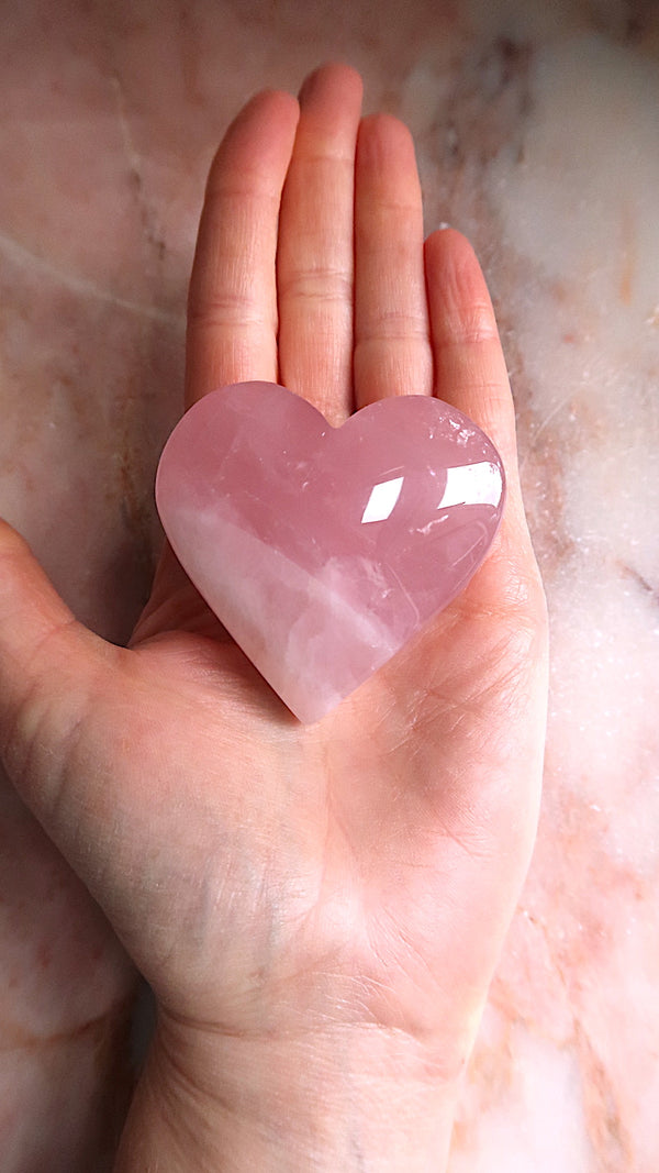 Premium Rose Quartz Heart