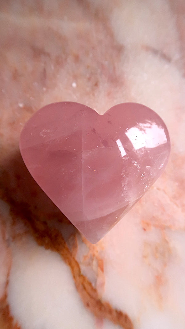 Premium Rose Quartz Heart