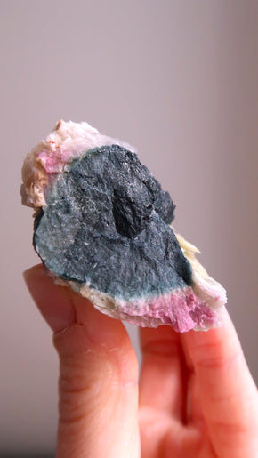 Black Pink Tourmaline & Gold Mica