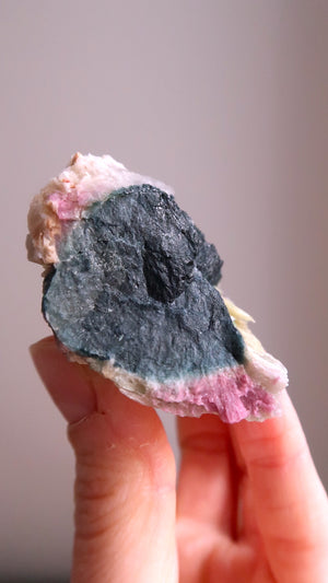 Black Pink Tourmaline & Gold Mica