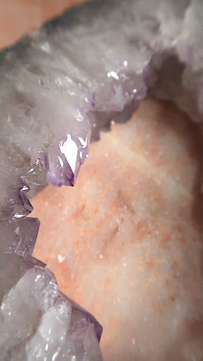 Large Amethyst Slice With Stand