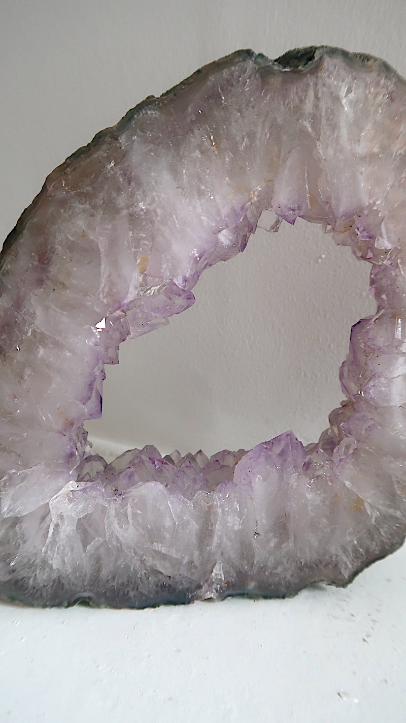 Large Amethyst Slice With Stand