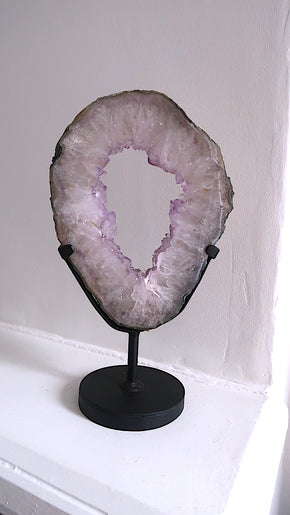 Large Amethyst Slice With Stand