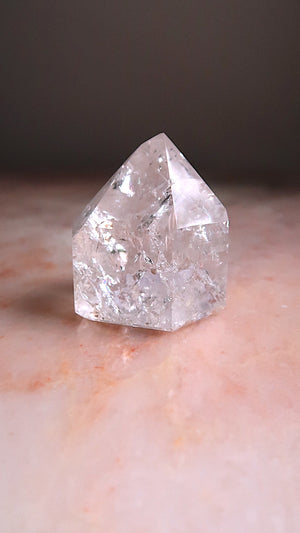 Clear Quartz Point With Rainbows