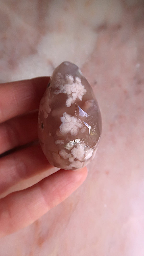 Pink Flower Agate