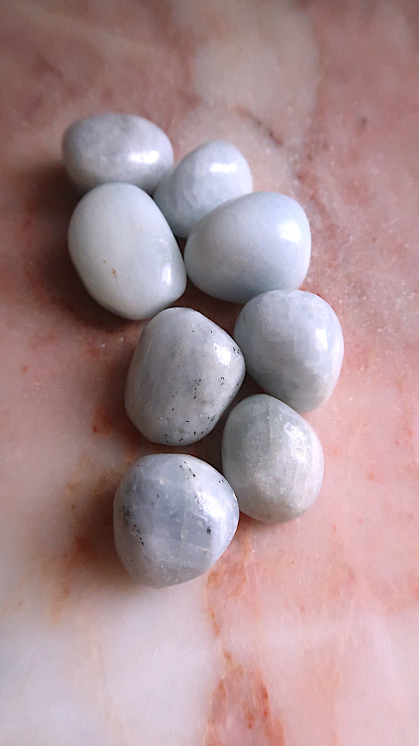Blue Calcite Tumbles