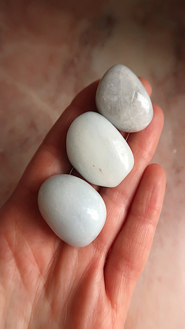 Blue Calcite Tumbles